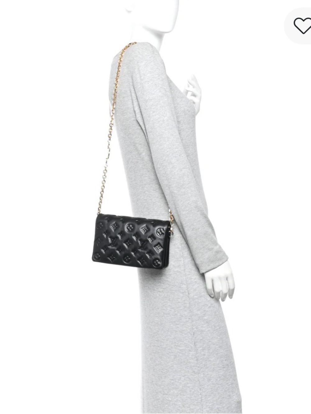 Black MonoEmbossed Crossbody with Gold Chain
d u p e - Picture 7 of 7